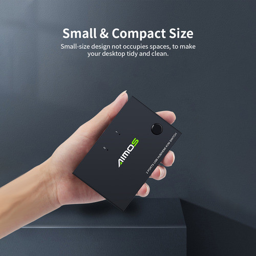 Suporte De Comutador Aimos De 2 Portas Am-kvm201cc Hdmi Usb 1