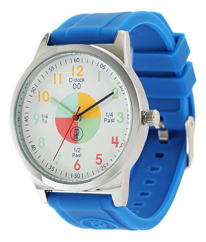 Reloj Analógico Educativo Azul Para Niños De 7-10 Y 8-12 Año 0