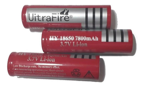 Pila Batería Recargable 18650 7800 Mah 3.7v Para Linterna 1