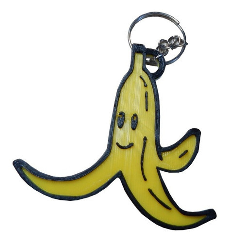 Llavero Banana Mario Kart Nintendo 3d Pla Pixelados_ 0