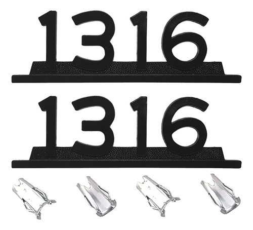 Emblema Caminhão Mb 1316 Preto Ferro Zamak C/ Presilha Par 1