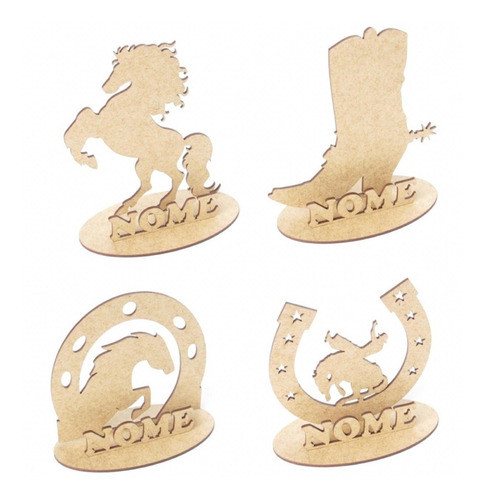 Centro De Mesa Festas Country Em Mdf ( Kit Com 10) 0