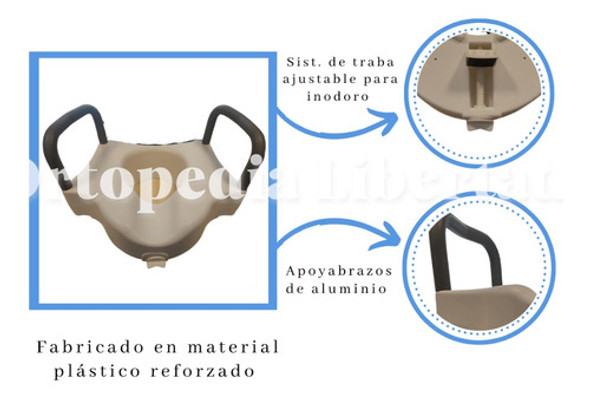 Asiento Elevador Inodoro Con Apoya Brazo De Aluminio Y Traba 1 Asiento Elevador Inodoro Con Apoya Brazo De Aluminio Y Traba 1
