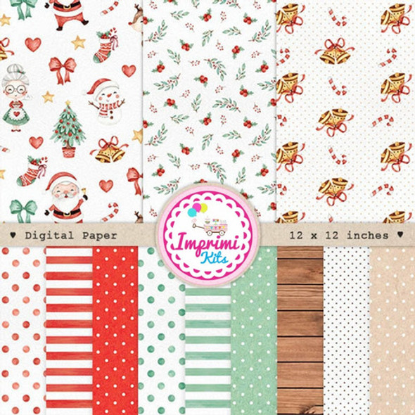 Kit Cliparts Y Fondos Navidad Papeles Png Navideños #n115 1
