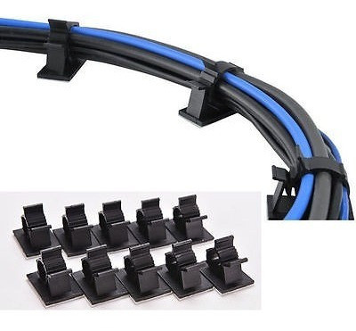 10pcs Cable Drop Escritorio Ordenado Organizador Alambre Cab 0