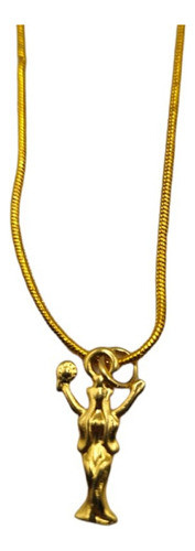 Colar Corrente Pingente Oxum Imagem 1,9cm Dourada 1