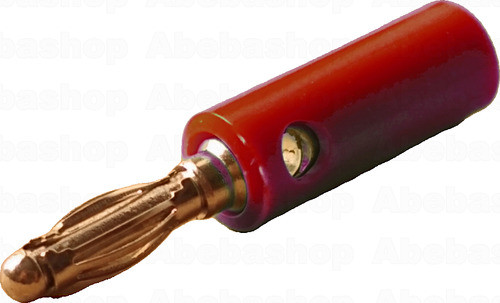 Ficha Banana Macho Roja Con Empalme Derivador 0