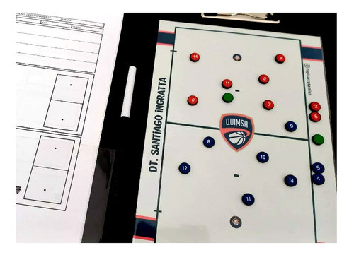 Pizarra Cestoball De Tu Equipo Magnética Personalizada Y Set 0