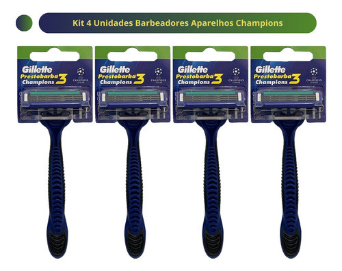Kit Aparelhos Barbeador De Barbear - 4 Unidades Original 0