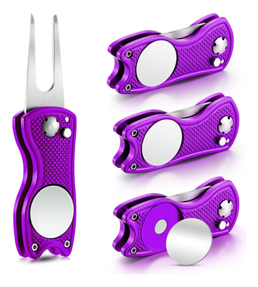 Marcador De Bolas De Golf Herramienta De Divots Violeta  4u 0 Marcador De Bolas De Golf Herramienta De Divots Violeta  4u 0