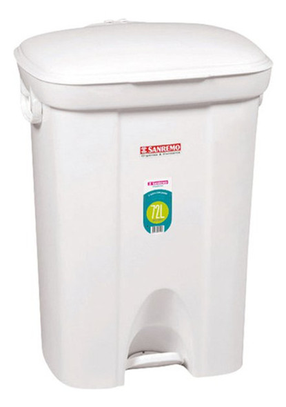 Basurero Con Pedal 72 Lts. Blanco 0 Basurero Con Pedal 72 Lts. Blanco 0