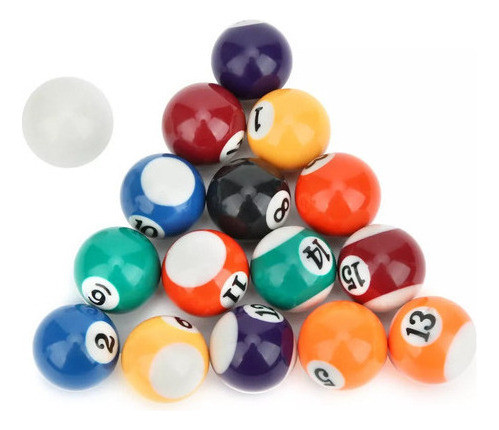 16pcs 32mm Resina Ecológica Mini Bilhar Infantil Be 1