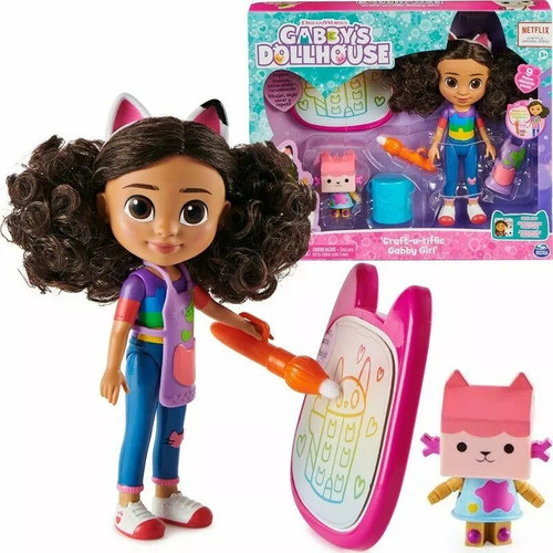 Casa De Muñecas Gabby + Box Cat Hacen Arte C/acc Int 36217 1