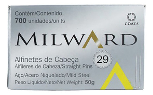 Alfinete N.29 Niquelado Coats Corrente Milward 1