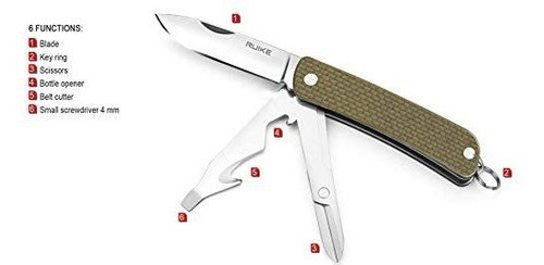 Corta Pluma Navaja Ruike 6 En 1 Acero Inoxidable Verde Ol... 1