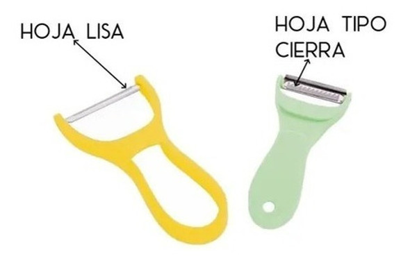 Pelador Pelatodo Vegetales Hoja Acero Inox Mango Plastico 1