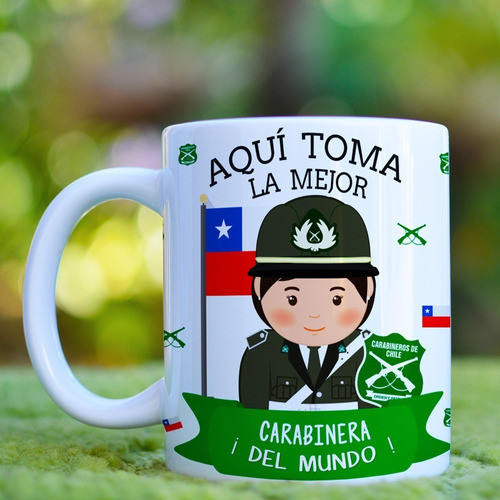 Plantillas Sublimación Tazas - Aquí Toma El Mejor Carabinero 0