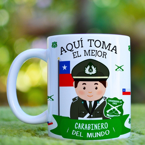 Plantillas Sublimación Tazas - Aquí Toma El Mejor Carabinero 1
