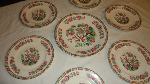 Divino Juego Postre Ingles Antiguo Diseño Floral Miralo 0