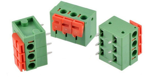 Kit X10 Bornera Apilable Pcb Serie Hd512 Verde 3 Bornes 0