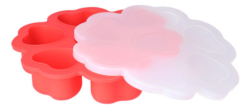 Molde Para Alimentos Infantis, Silicone Vermelho Reutilizáve 0