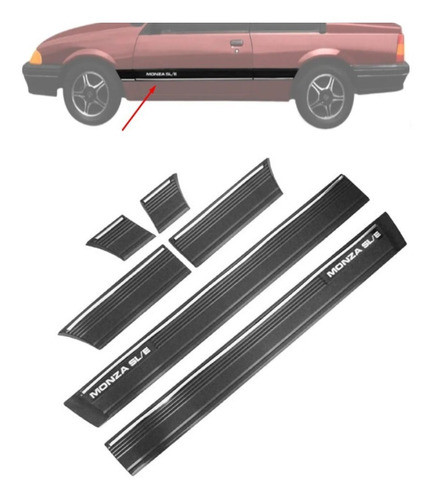 Friso Lateral 6 Peças Monza Sl/e 1988 Autocolante 2 Portas 0