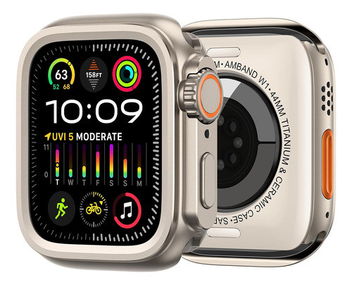 Funda De Metal 3 En 1 P/apple Watch Series 6/5/4 Se/se2 44mm 0