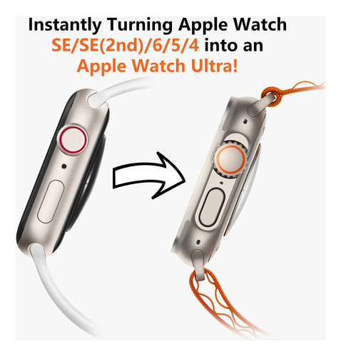 Funda De Metal 3 En 1 P/apple Watch Series 6/5/4 Se/se2 44mm 1