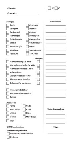 10 Talões Autocopiativos 15x20 Serrilhado/numerado Colorido 1