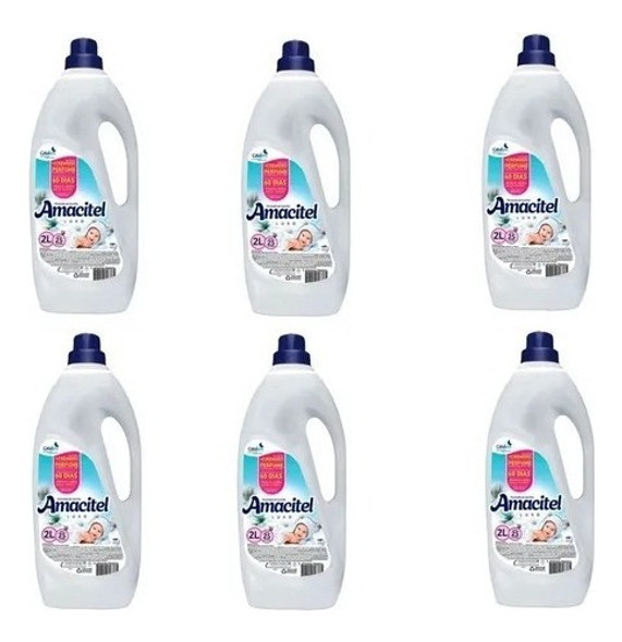 6 Amaciante Amacitel Luxo Momento De Carinho Em Frasco 2 L 0