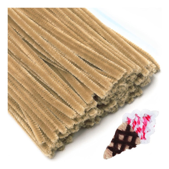 Limpiapipas De Chenile De 30cm Pack 200u  Marron Claro 0
