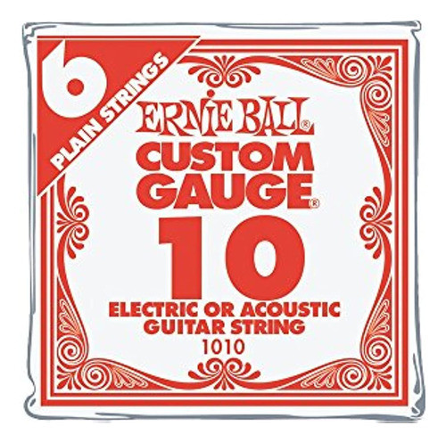 Ernie Ball Níquel Llano Único Cuerdas Para Guitarra Eléctric 0