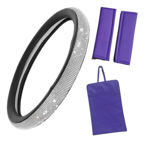Cubre Volante Strass+ Bolsita+ C/cinturones Violeta 0