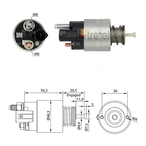 Solenoide Automatico Arranque Para Corsa Agile Prisma Spin 1