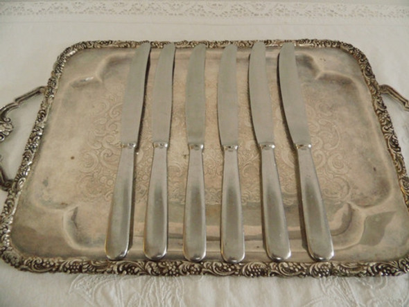 Cuchillos De Mesa Alemanes Antiguos Impecables Finos Miralos 1