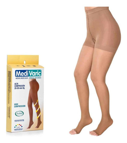 Medias De Compresión Panty 20-30 Mmhg Sin Puntera 0