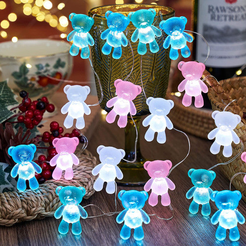 Bartlett Teddy Bear Luces De Cuerda Decorativa Luces De Hada 1