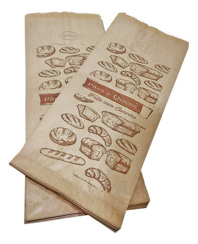 Saco Papel Mix Pardo 40g Pc C/500 1kg Pães E Lanches 0