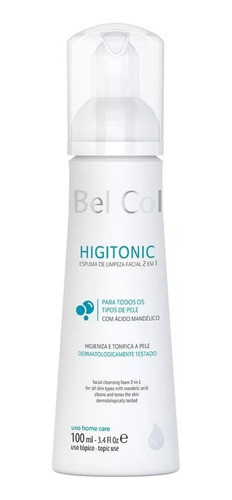 Espuma De Limpeza Facial 2 Em 1 Higitonic Bel Col 100ml 0