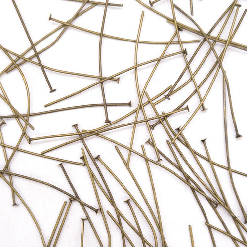 Alfinete Metal Ouro Velho 50mm 100un Bijuteria Costura 0