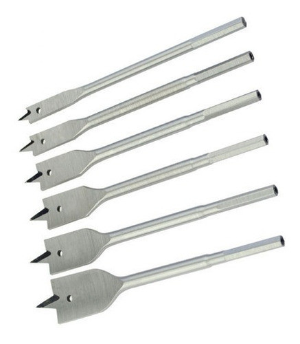 Mechas Planas 6 Pcs Sierra Copa Madera 9 Pcs Kit Carpintería 0