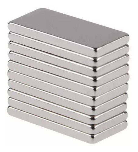 Ima De Neodimio Bloco 20mm X 10mm X 2mm 50 Pç 20 X 10 X 2 Mm 1