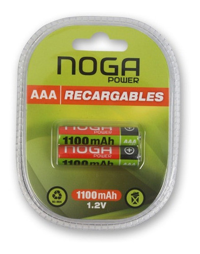Pilas Recargables Aaa 1100 Mah Ni-mh X 2 Unidades Blister 0