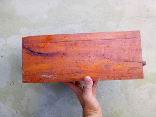 1/2- Antiguo Cajon De Madera 16,8 X 34,4 Prof. X 13,7 Alto 1