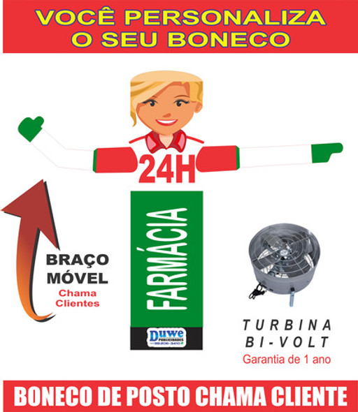 Boneco Chama Clientes - Farmacia - 2m 1