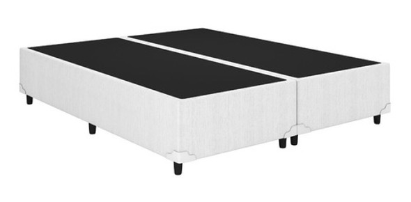 Base Box Casal Bipartido Corino Branco - Vendas Somente Rj 0