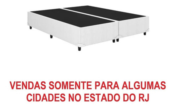 Base Box Casal Bipartido Corino Branco - Vendas Somente Rj 1