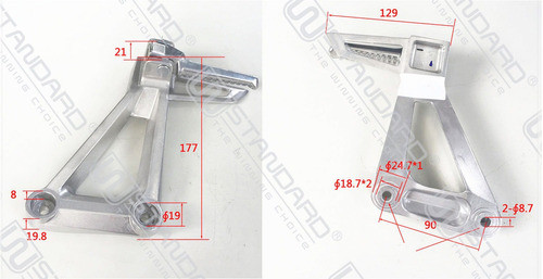 Pedalin Trasero Honda Cb190 R Derecho C/barra W Standard 1