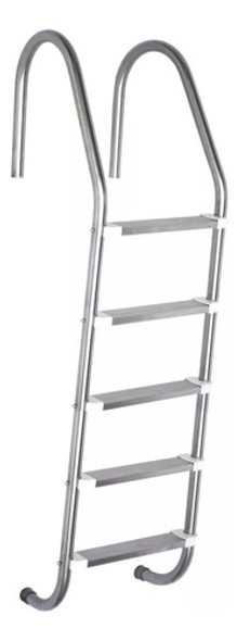 Escada Inox Para Piscina 5 Degraus + Chumbadores Inox 0