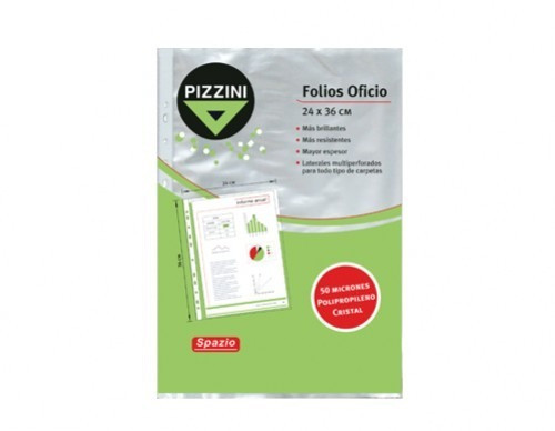 500 Folio Oficio Pizzini 50 Micrones  Calidad Superior 0